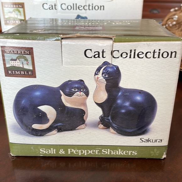 🎁 Rare Warren Kimble Cat Collection Sugar&Creamer AND Salt&Pepper Shaker - Picture 2 of 14